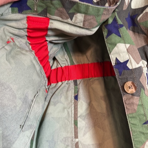 Boden Jacket Blazer 15 16 Year Star Design Button Front Army Girls - Picture 6 of 12